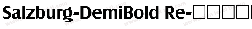 Salzburg-DemiBold Re字体转换